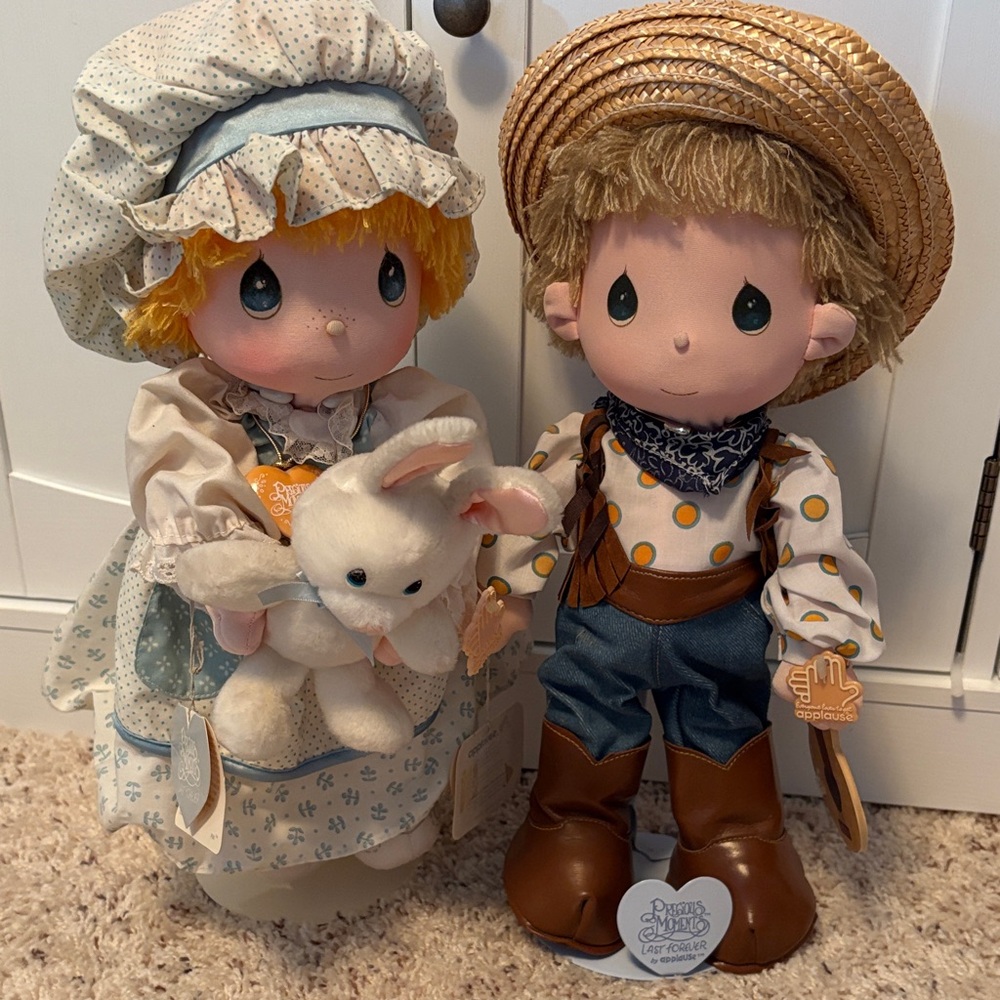 Vintage Precious Moments dolls Mickey and Piri